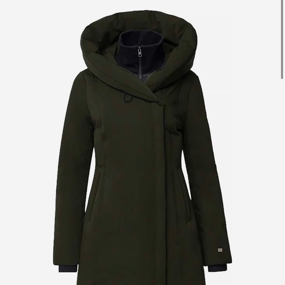 Soia Kyo Camelia down coat in Cedar Green - Picture 1 of 3